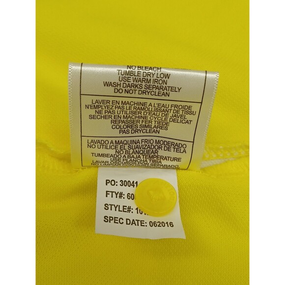 Antigua Golf Polo Shirt AGA Tour Yellow White Size XL Short Sleeve - Picture 10 of 10